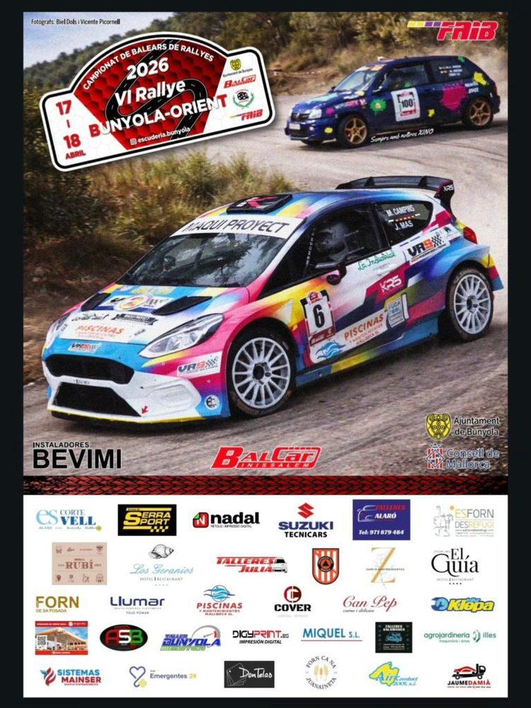 VI Rally Bunyola-Orient se celebra los días 17 y 18 de abril en Bunyola