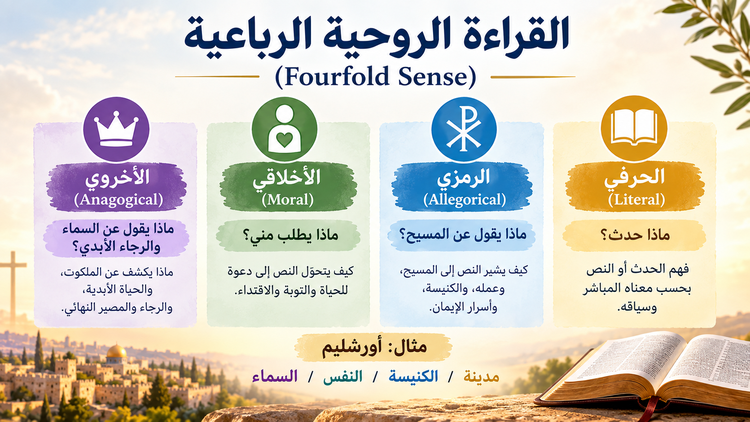 تقنيّة 29: القراءة الروحيّة الرباعيّة (Fourfold Sense)