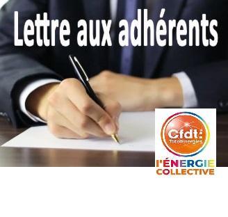 Lettre aux adhérents