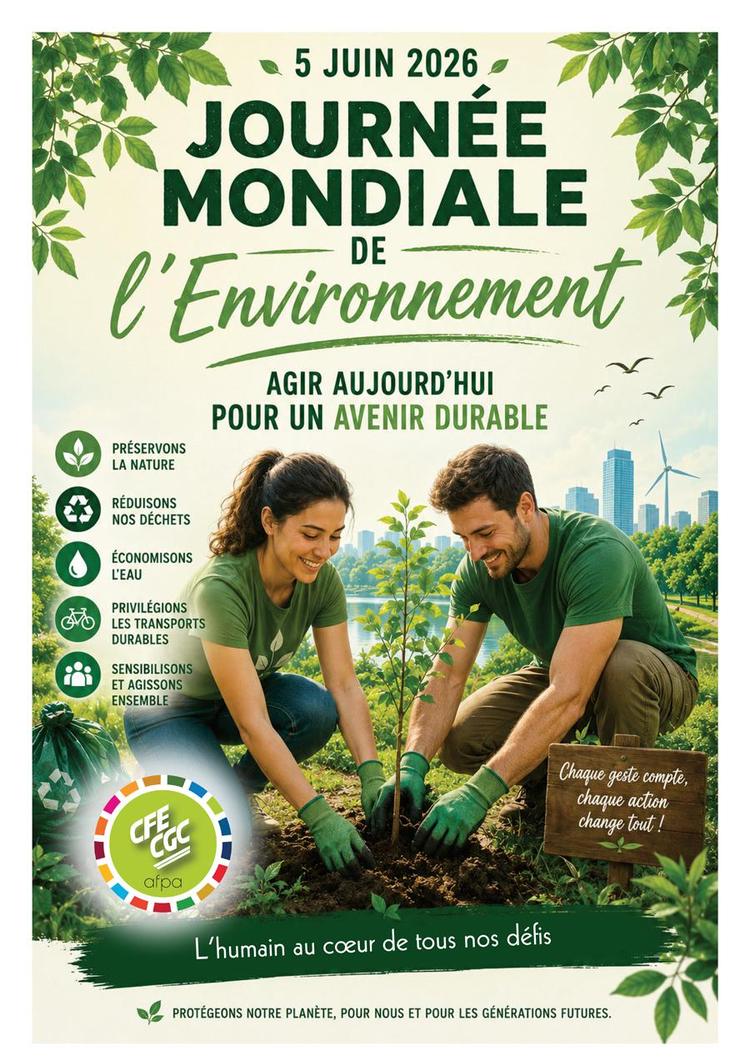 Journée mondiale de l'environnement - 5 Juin 2026