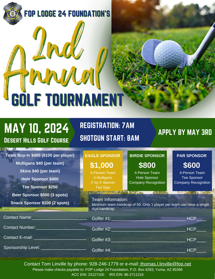 2nd Annual FOP Lodge 24 Foundation Golf Tournament