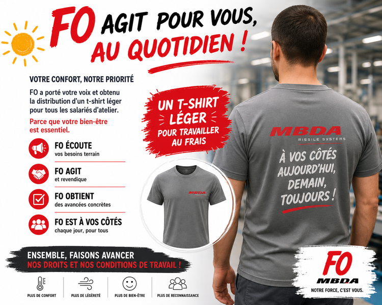 Un T-SHIRT LEGER pour travailler au frais