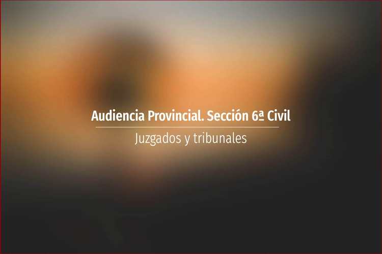 Audiencia Provincial. Sección 6ª Civil