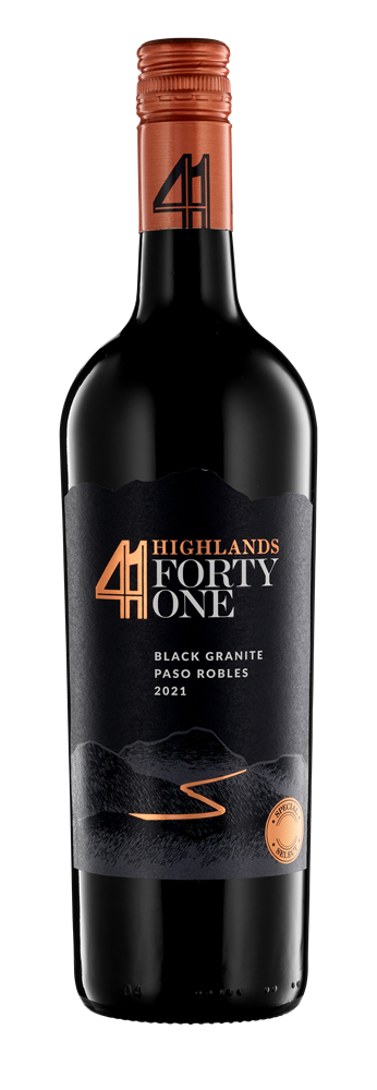 Highlands 41 Black Granite Blend, Paso Robles, CA 5oz $9  9oz  $12  Bt  $34