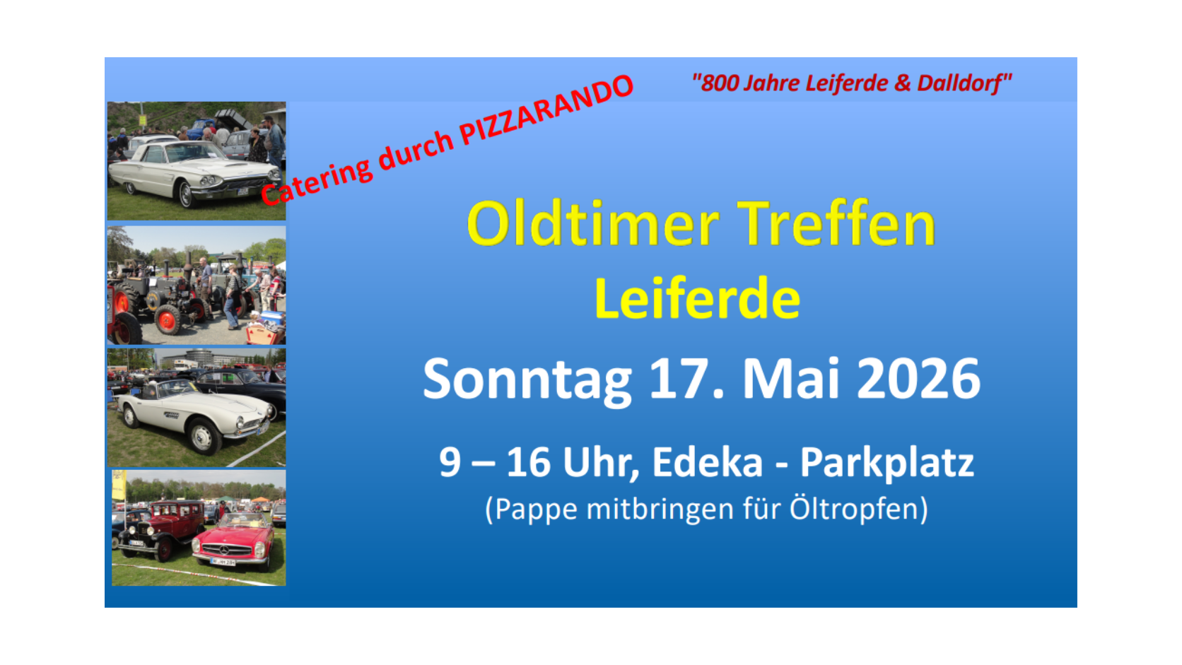 Oldtimer-Treffen am 17.05.26 # 800 Jahre Leiferde & Dalldorf