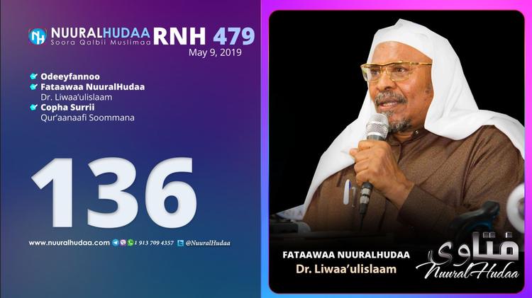 RNH 479, May 9, 2019 Fataawaa 136