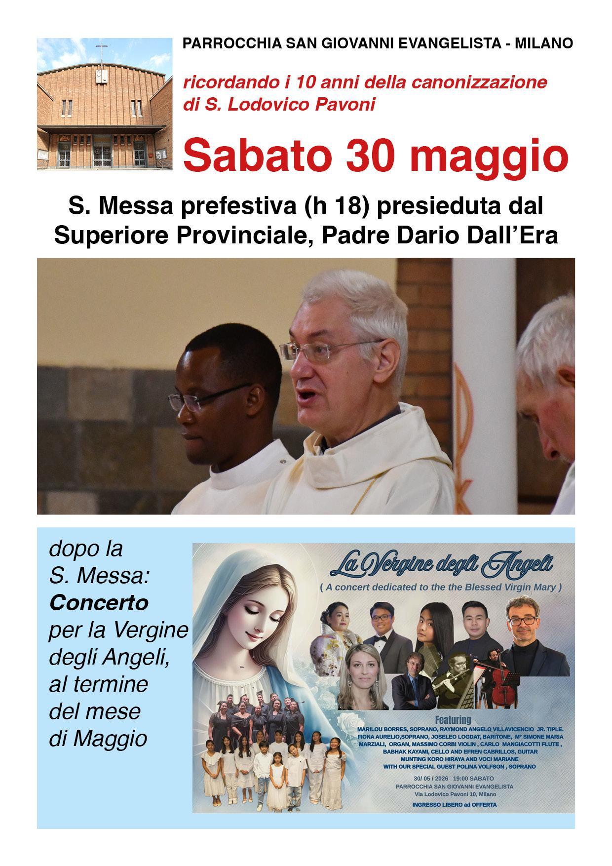 10 anni dalla Canonizzazione di S. Lodovico Pavoni