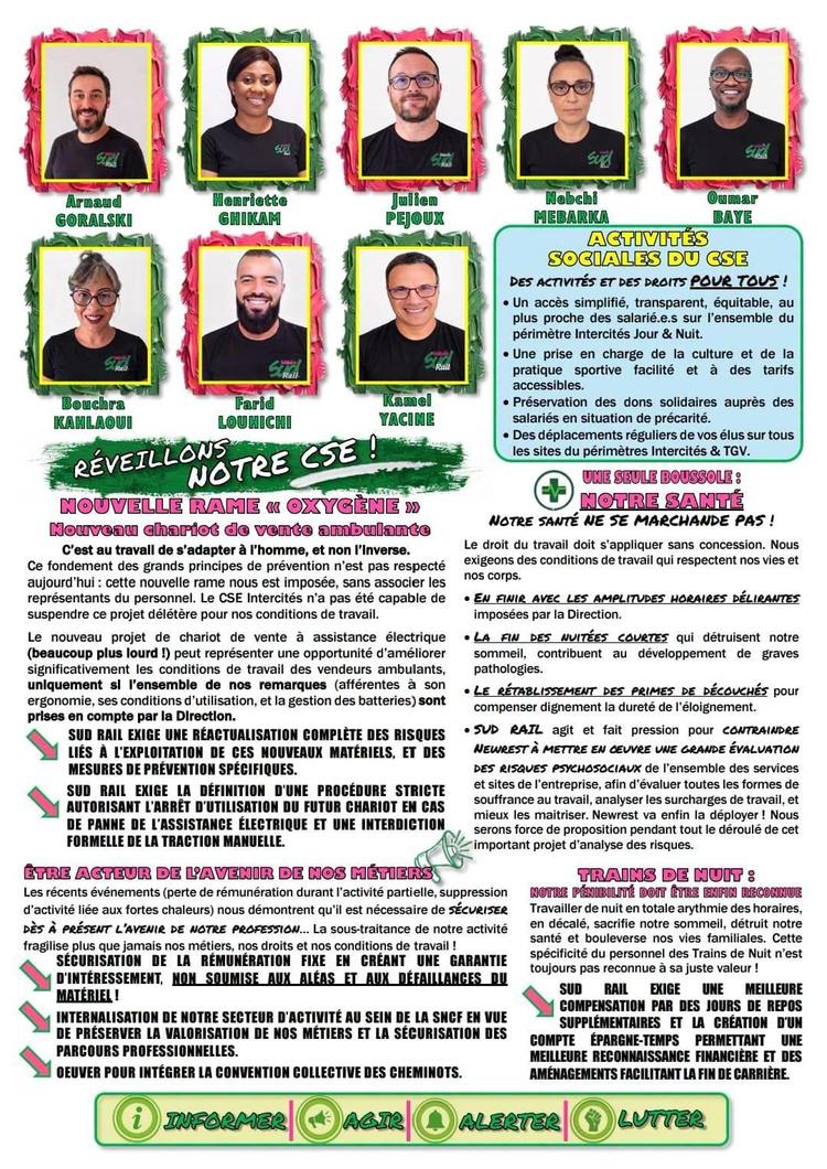 Élections CSE CSE Intercités Newrest WL : je vote SUD-Rail !