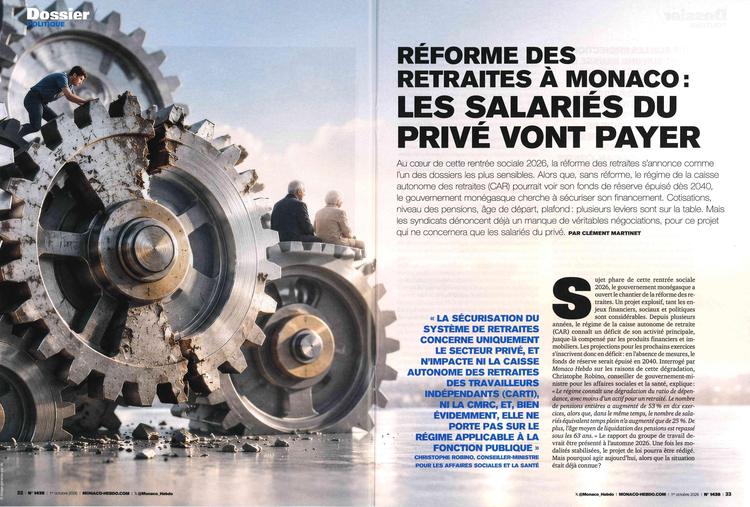 Réforme des retraites à Monaco "Monaco Hebdo"