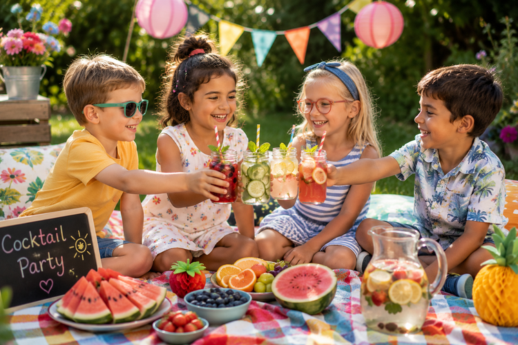 Cocktail-Party für die Kleinen: So trinken Kinder im Sommer ganz nebenbei mehr