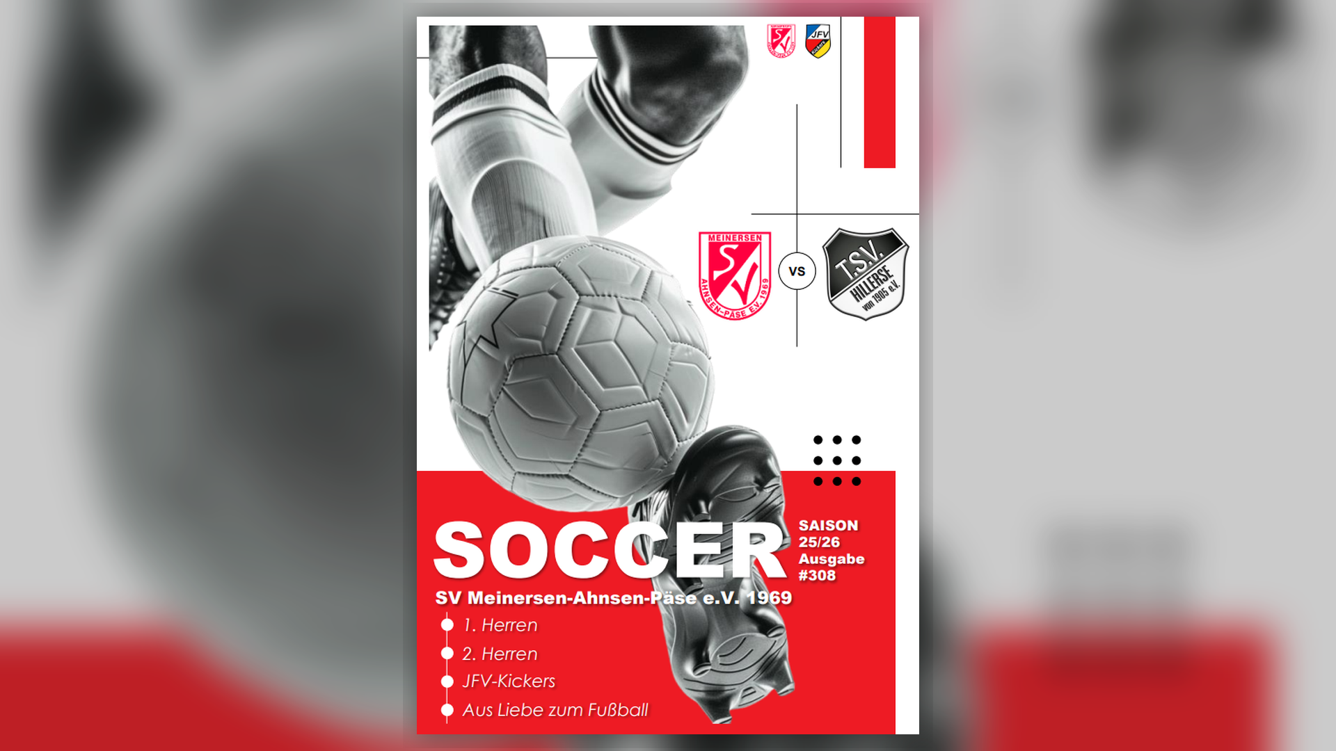 Fussball - SV MAP -Soccer Stadionheft zum Heimspiel am 31.05.26 gegen den TSV Hillerse 2