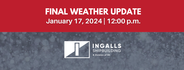 Final Weather Update 1/17 - 12:00 p.m.