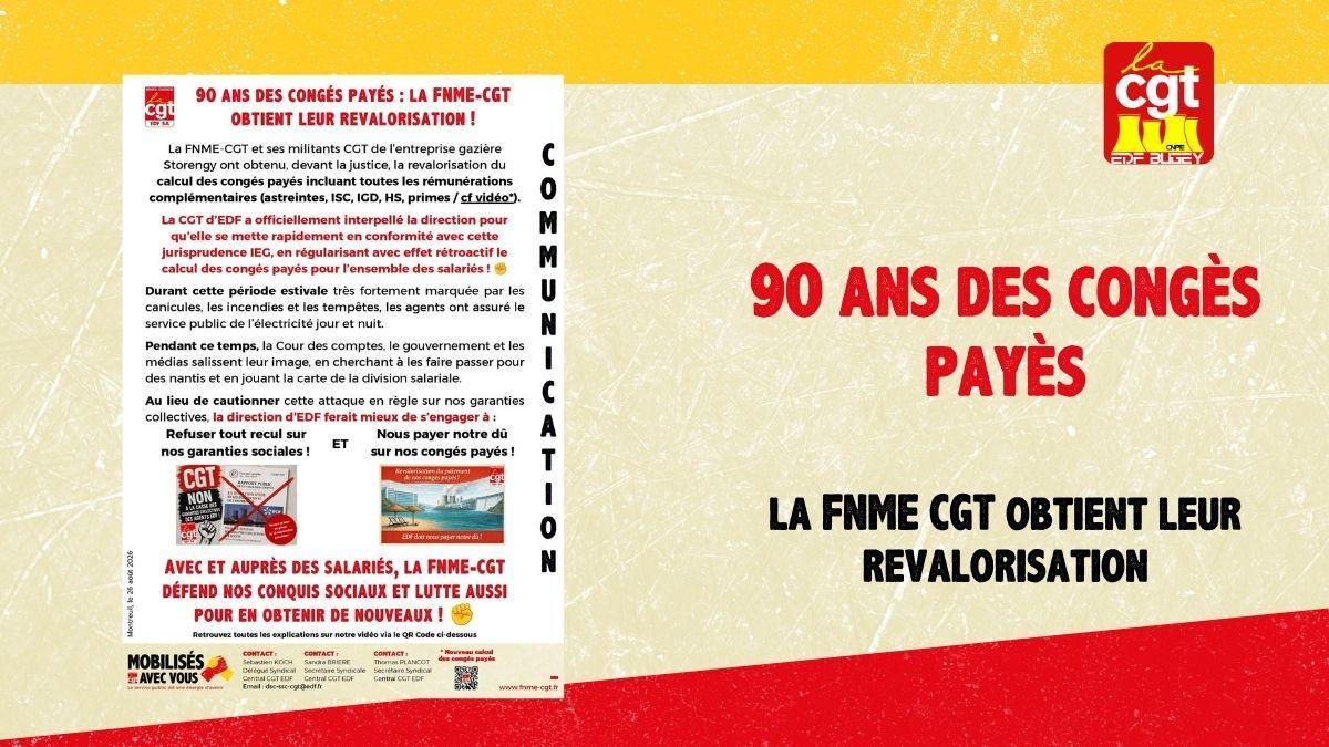 90 ans des congés payés : la FNME-CGT obtient leur revalorisation !