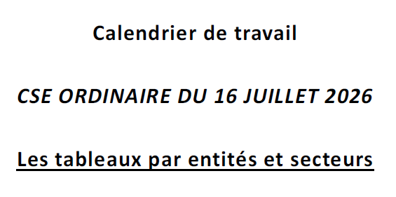 MU: CSE ORDINAIRE DU 16 JUILLET 2026