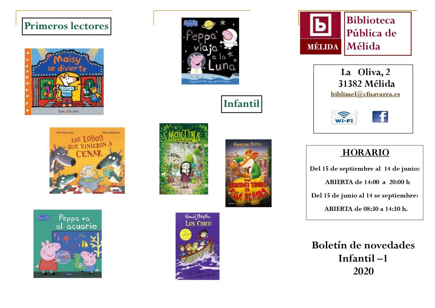 Boletín de novedades infantil