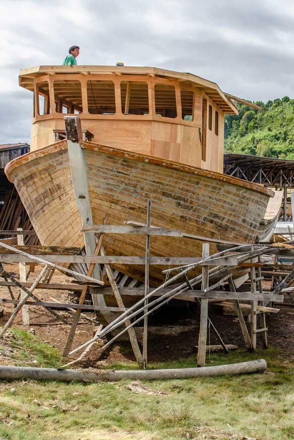 Astilleros de San Juan en Dalcahue, Chiloé, Sur de Chile
