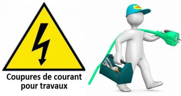 Coupures de courant pour travaux