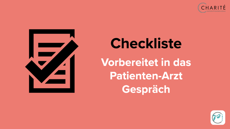 Checkliste 5 – Vorbereitet in das Patienten-Arzt Gespräch