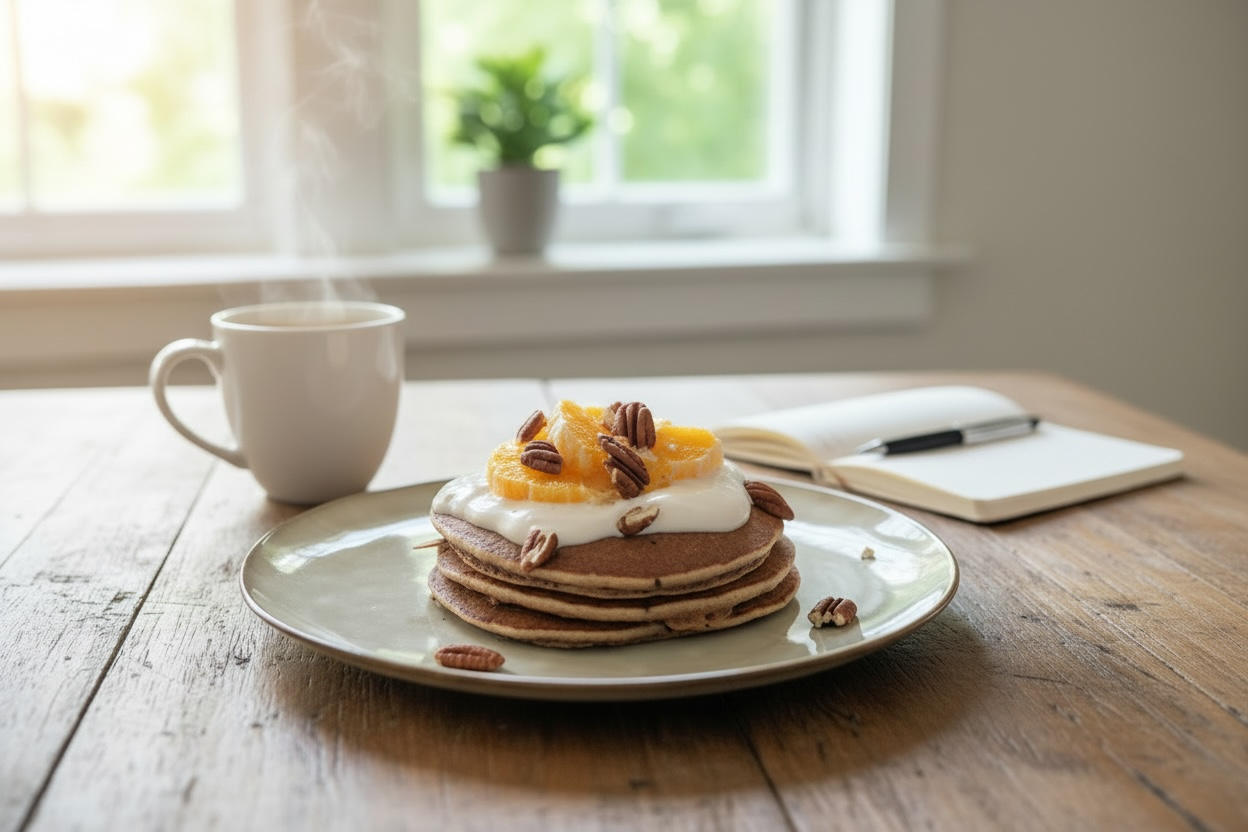 Orange Cream Protein Pancakes
