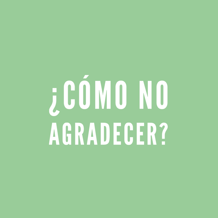 Hoy el reto del amor es ver y agradecer