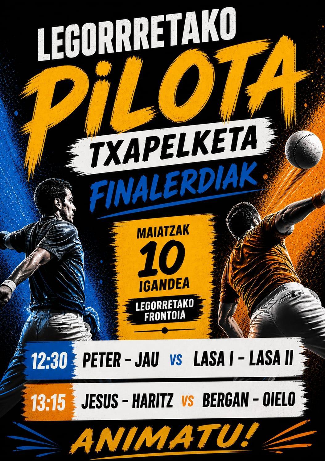 ⚾ Pilota txapelketako finalerdiak igandean
