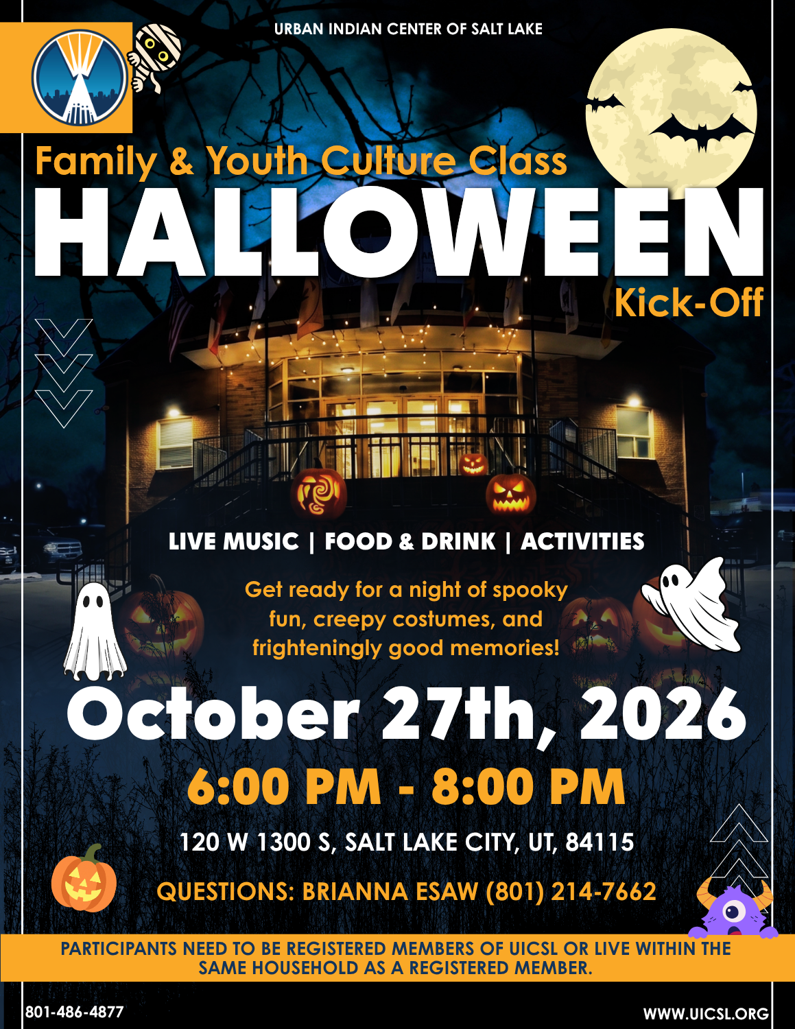 Join Us for the Family & Youth Culture Class Halloween Kick-Off! 🎃👻