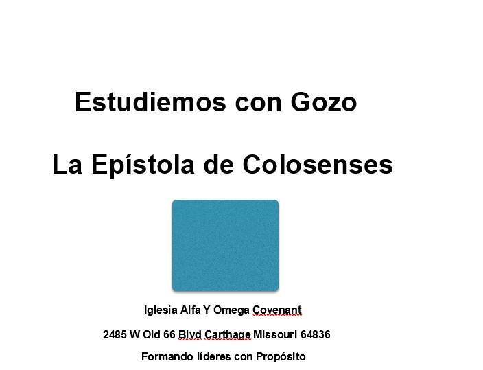 La Epístola de Colosenses