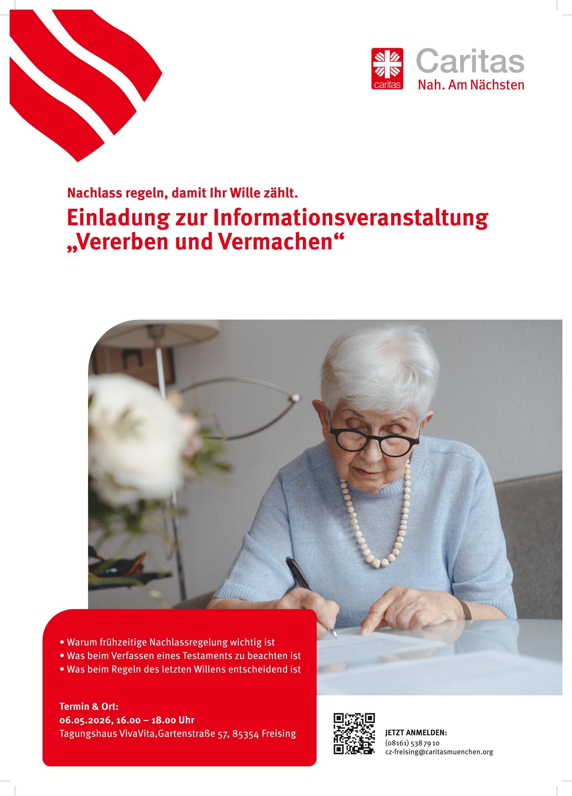 Informationsveranstaltung der Caritas "Vererben und Vermachen"
