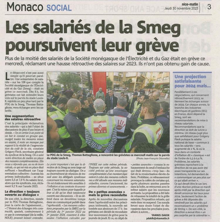 Les salariés de la SMEG poursuivent la grève