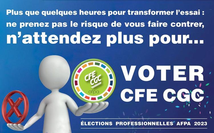 Dernière ligne droite pour voter en Bourgogne/Franche-Comté à l'AFPA !