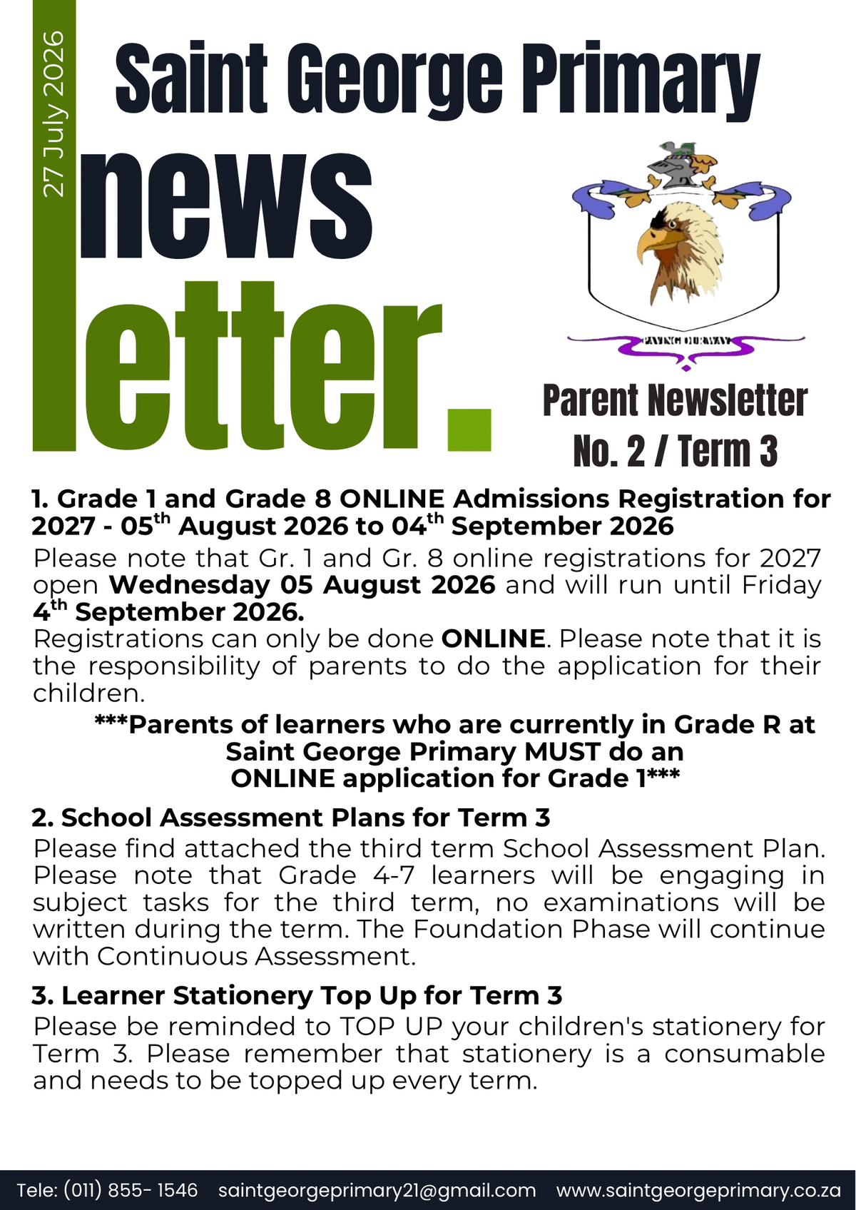 Newsletter No.2 / Term 3