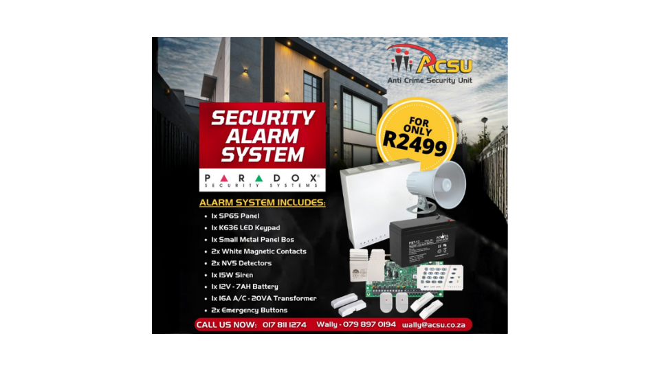 ACSU Offers Complete Paradox Security Starter Kit in Ermelo | iNews Ermelo