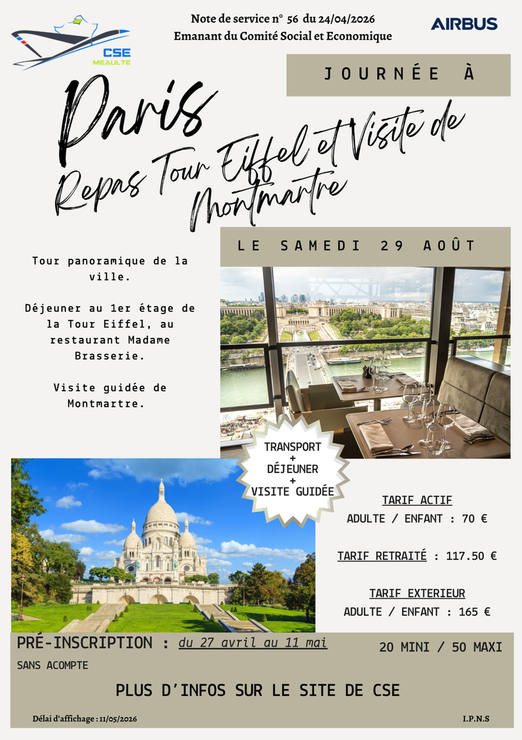 Tour Eiffel le 29 août
