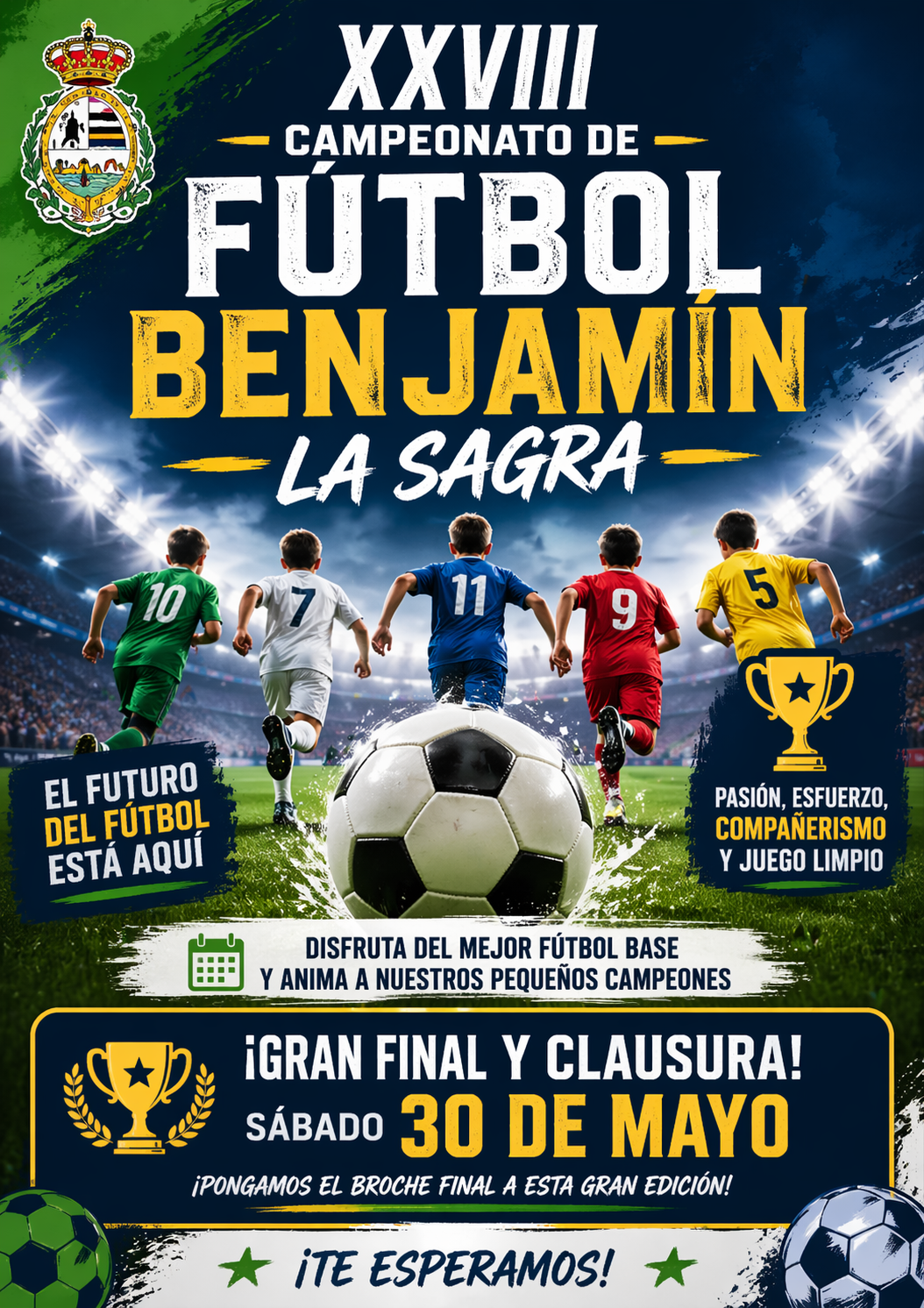 Publicados los horarios de las finales y de la clausura del XXVIII Campeonato Benjamín “La Sagra”