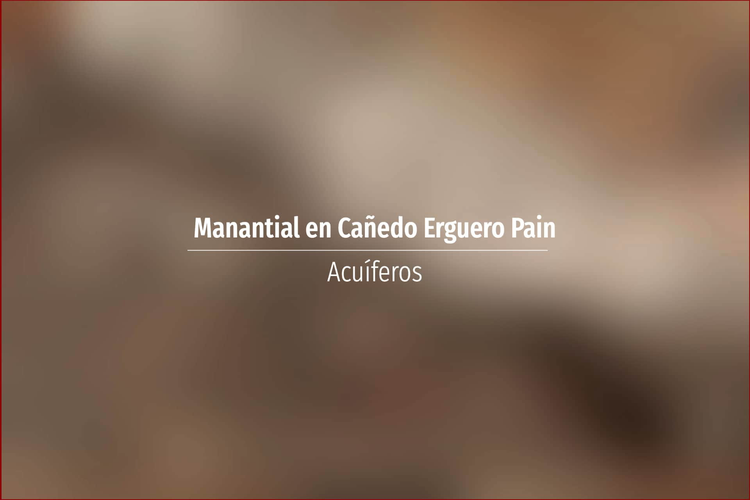 Manantial en Cañedo Erguero Pain