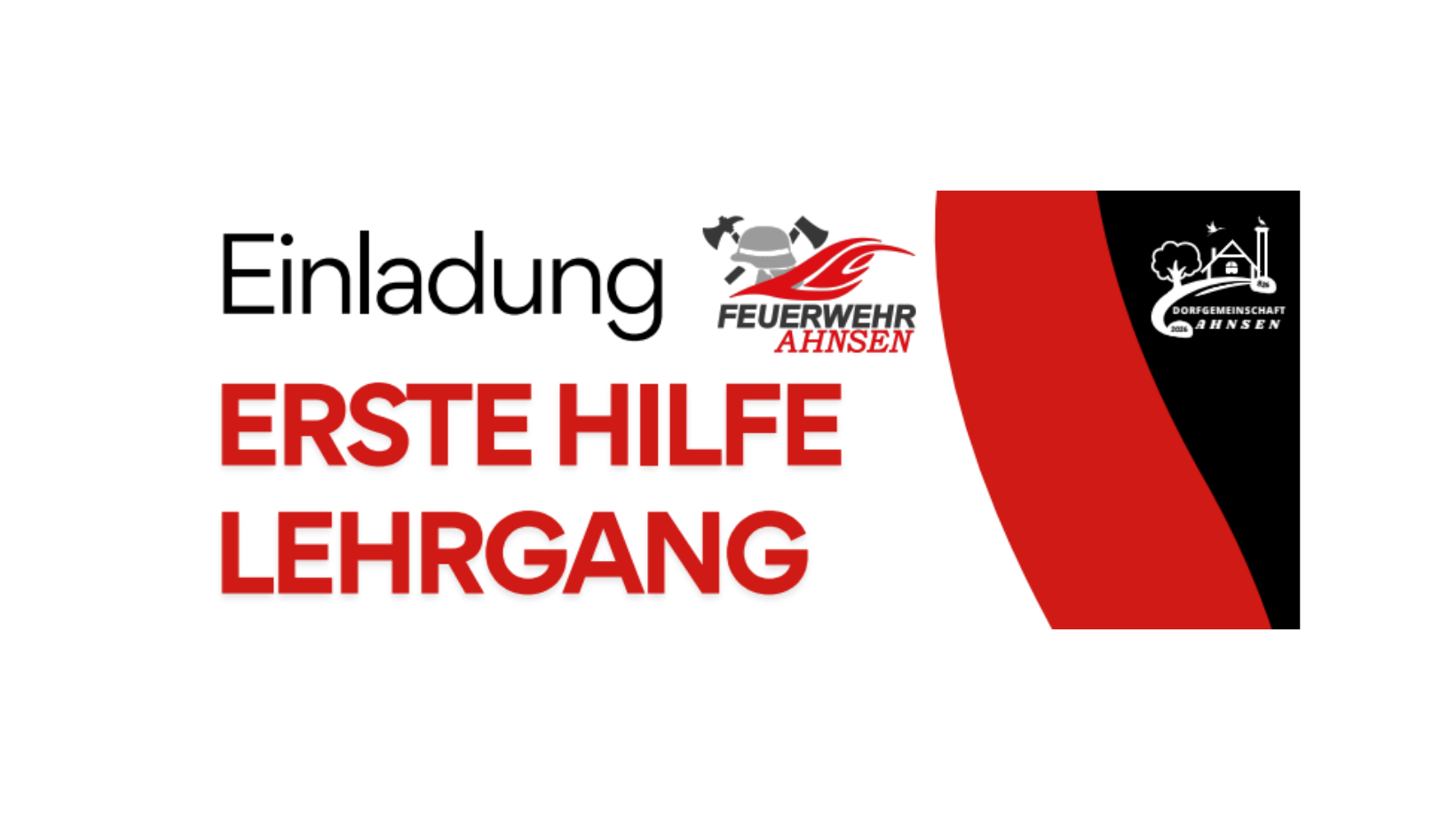 Einladung zum Erste Hilfe Lehrgang