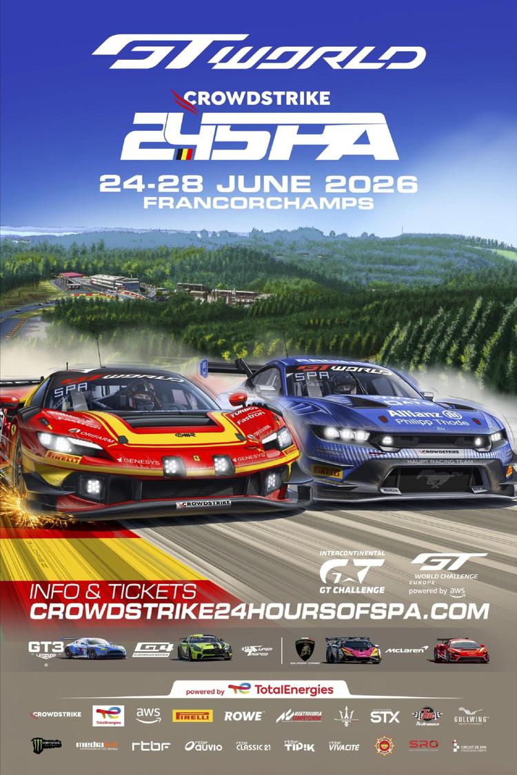 GT › Ferrari y Ford protagonizan el cartel de las 24 Horas de Spa 2026