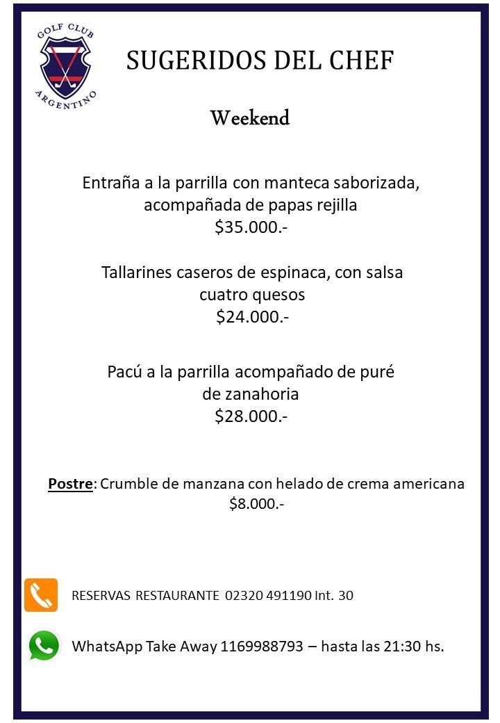 MENU SUGERIDO