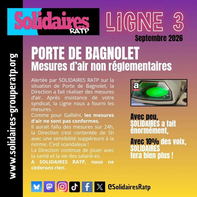 Solidaires RATP // La pollution de l'air empoisonne !