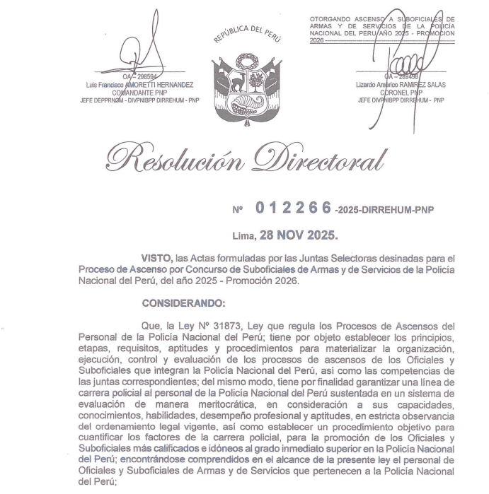 🚨SUBOFICIALES: ¡Publican Resolución Otorgando Ascensos!