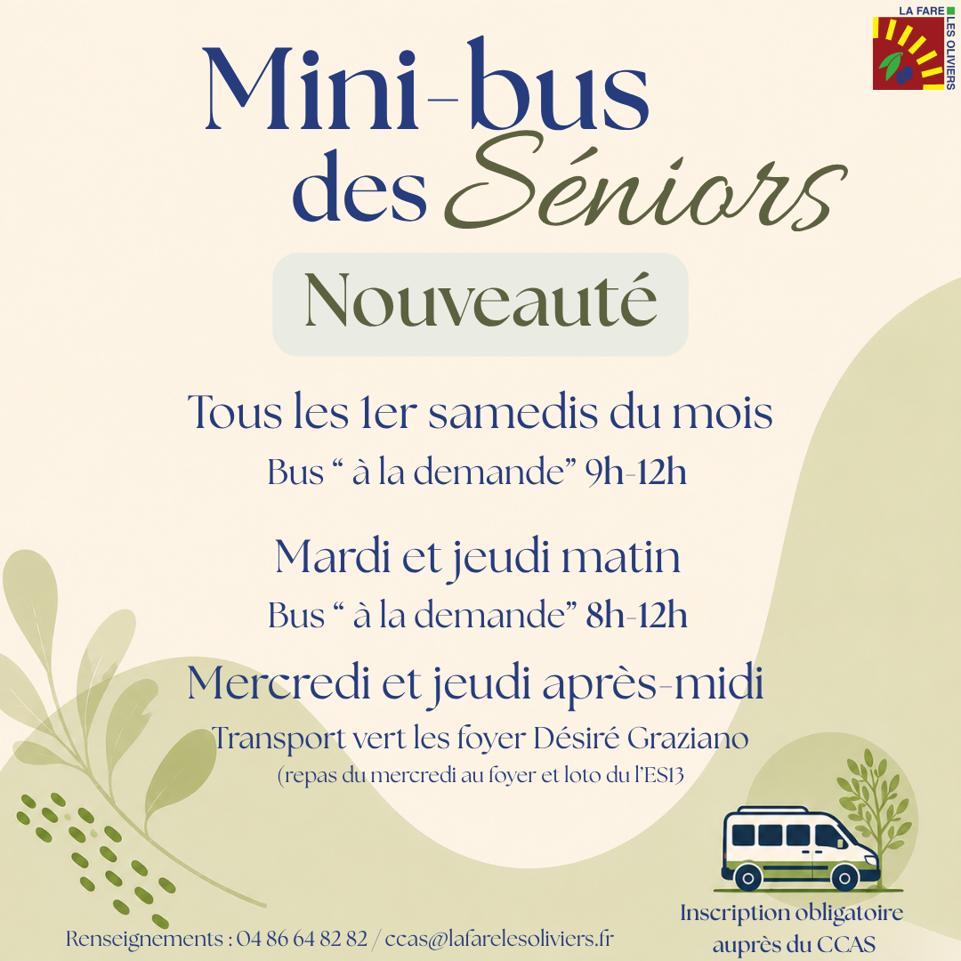 Mini bus des séniors : nouveautés de la rentrée !