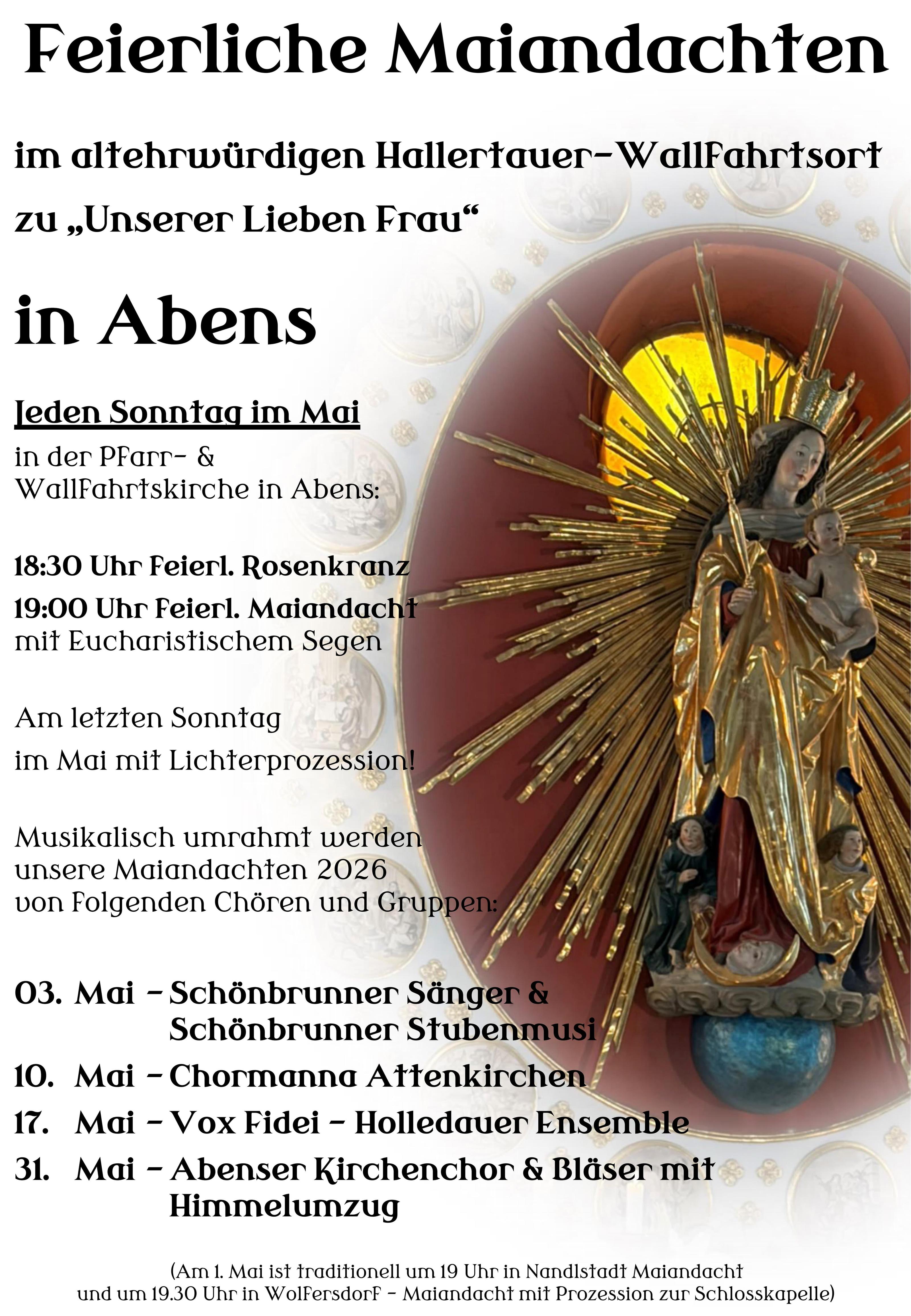 Maiandachten 2026