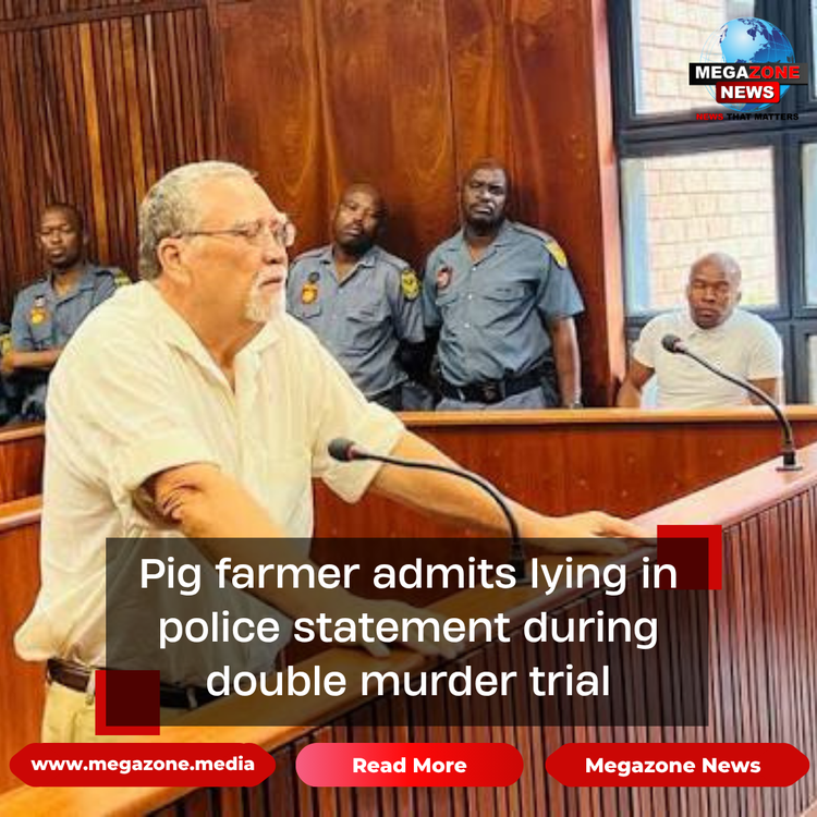Pig farmer admits lying in police statement during double murder trial