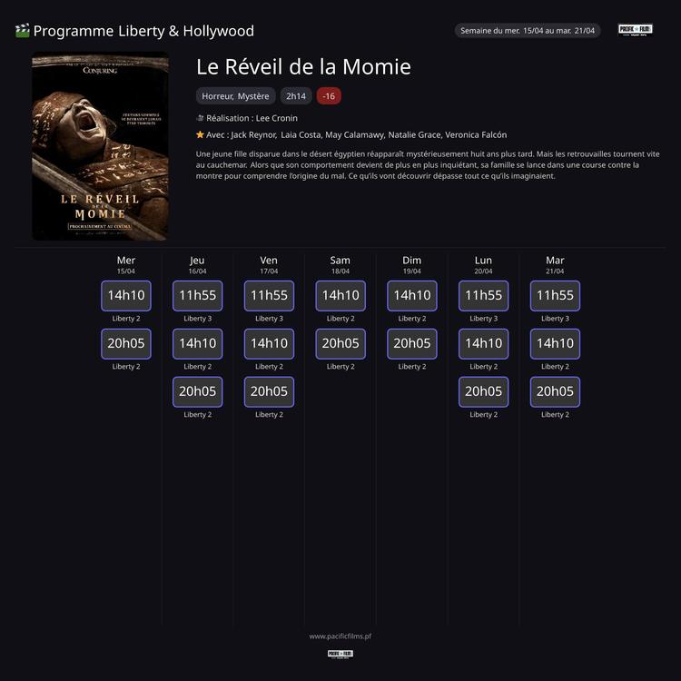 LE REVEIL DE LA MOMIE - NOUVEAU