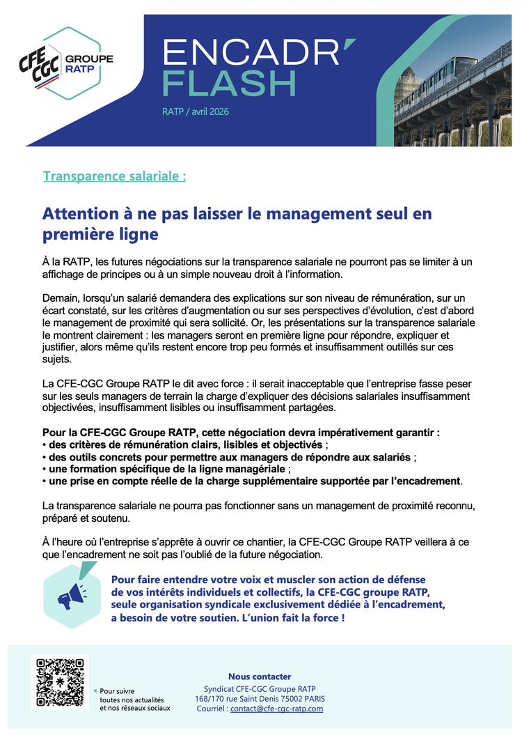 Transparence salariale : attention à ne pas laisser le management seul en première ligne