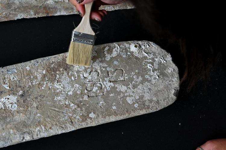 17th-century lead ingots recovered from historic Shipwreck