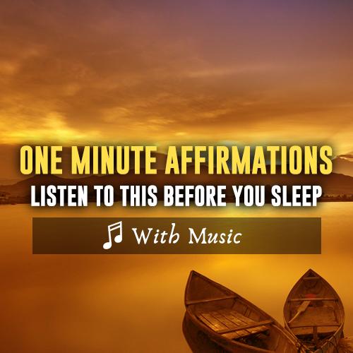 One Minute Guided Affirmations Meditation for Peaceful & Restful Sleep  - With Music