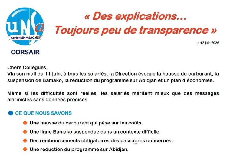 Des explications… Toujours peu de transparence