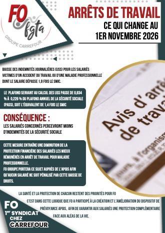 ARRETS DE TRAVAIL