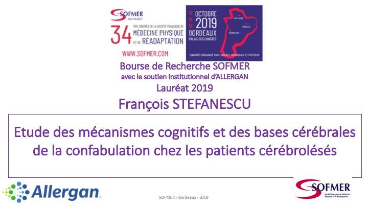 Bourse de Recherche SOFMER - Lauréat 2019 - François STEFANESCU